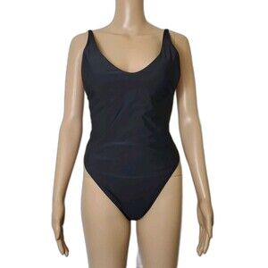 Relleciga One Piece Swimsuit Size M Thong Black Womens Swimming Beach